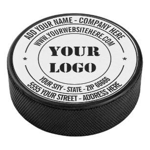 Benutzerdefinierter Name der Logo-Website Text Hoc Eishockey Puck