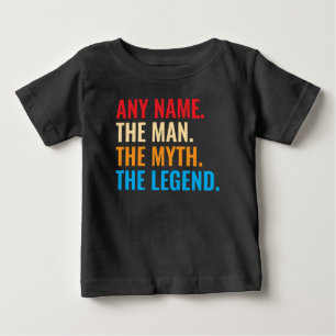 Benutzerdefinierter Name Der Mann Der Mythos Die L Baby T-shirt