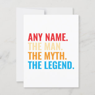 Benutzerdefinierter Name Der Mann Der Mythos Die L Postkarte
