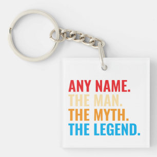 Benutzerdefinierter Name Der Mann Der Mythos Die L Schlüsselanhänger