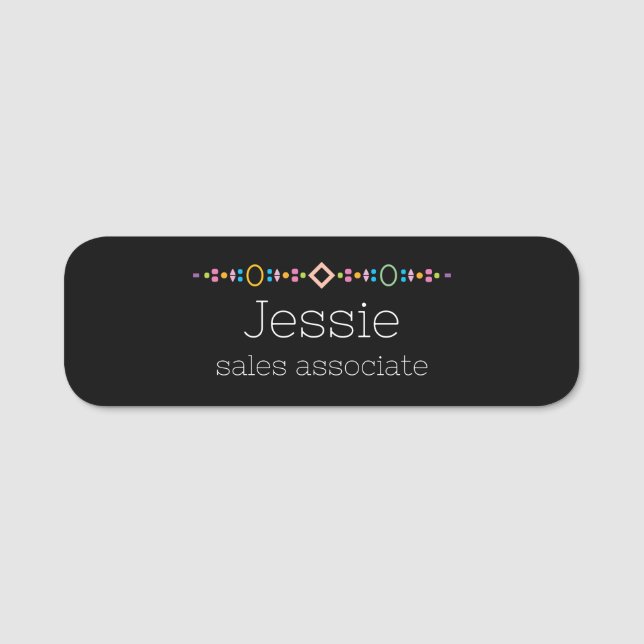 Benutzerdefinierter Name des Mitarbeiters mit der  Namensschild (Vorderseite)