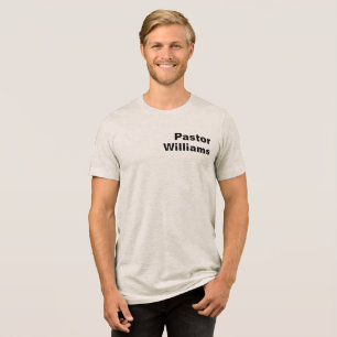 Benutzerdefinierter Name des Pastors Tri-Blend Shirt