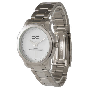 Benutzerdefinierter Name des Schwarz-weißen Monogr Armbanduhr