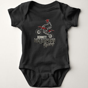 Benutzerdefinierter NAME Dirt Bike Fahrer Motocros Baby Strampler