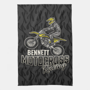 Benutzerdefinierter NAME Dirt Bike Fahrer Motocros Geschirrtuch