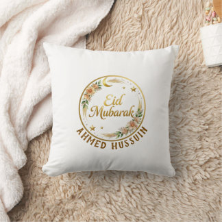 Benutzerdefinierter Name Eid Mubarak Floral Gold M Kissen