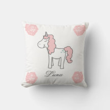 Benutzerdefinierter Name Einhorn Rose Blumen Süß R