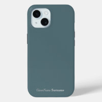 Benutzerdefinierter Name Elegant Marble Blue Cadet