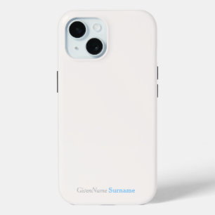 Benutzerdefinierter Name Elegante Rose Weiß Blau Case-Mate iPhone Hülle