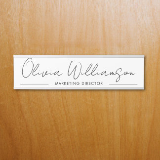 Benutzerdefinierter Name Elegante Schrift Moderne Türschild
