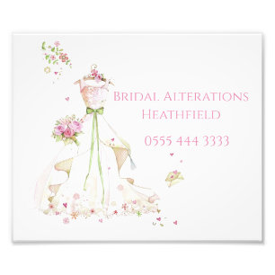 Benutzerdefinierter Name Errötende Braut in Blüte  Fotodruck