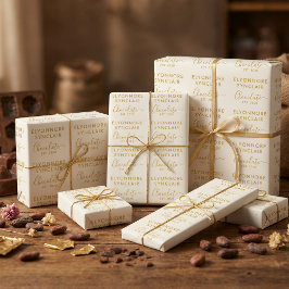 Benutzerdefinierter Name Est. Datum Gold Elfenbein Geschenkpapier