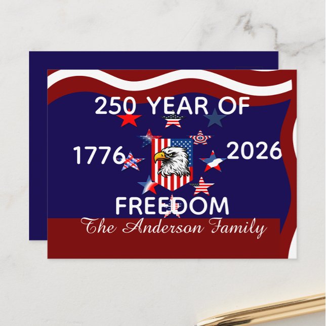 Benutzerdefinierter Name, Familie & Freiheit Ameri Postkarte (Von Creator hochgeladen)