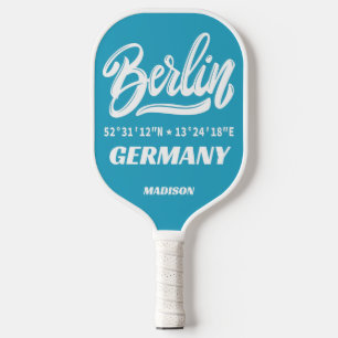Benutzerdefinierter Name & Farbe Berlin Deutschlan Pickleball Schläger