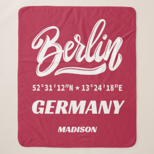Benutzerdefinierter Name & Farbe Berlin Deutschlan Sherpadecke