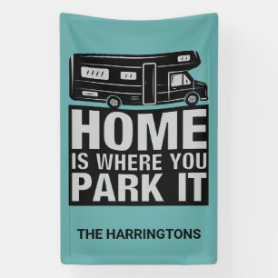 Benutzerdefinierter Name & Farbe Camper Van Banner