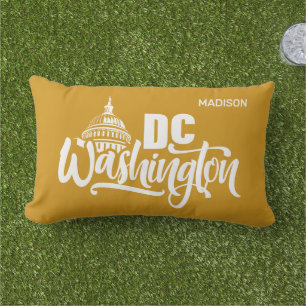 Benutzerdefinierter Name & Farbe Washington DC Kissen Für Draußen