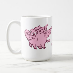 Benutzerdefinierter Name Fliegende Schweine Kaffeetasse