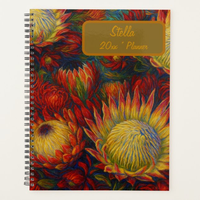 Benutzerdefinierter Name  Floral Planner Planer (Vorderseite)