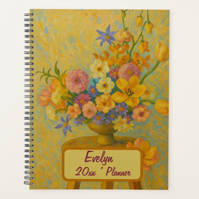 Benutzerdefinierter Name  Floral Planner Planer (Vorderseite)