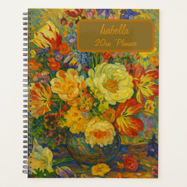 Benutzerdefinierter Name  Floral Planner Planer (Vorderseite)