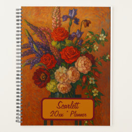 Benutzerdefinierter Name Floral Planner Planer