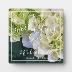 Benutzerdefinierter Name Florales Bibelvers Ewige Fotoplatte