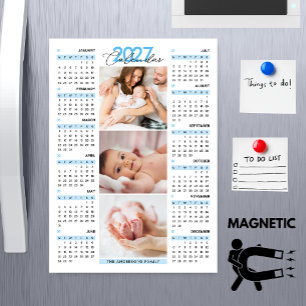 Benutzerdefinierter Name & Foto 2027 Magnetkalende Magnetkarte