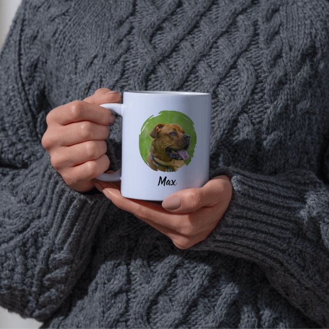 Benutzerdefinierter Name & Foto-Hinter- und Vorder Kaffeetasse (Von Creator hochgeladen)