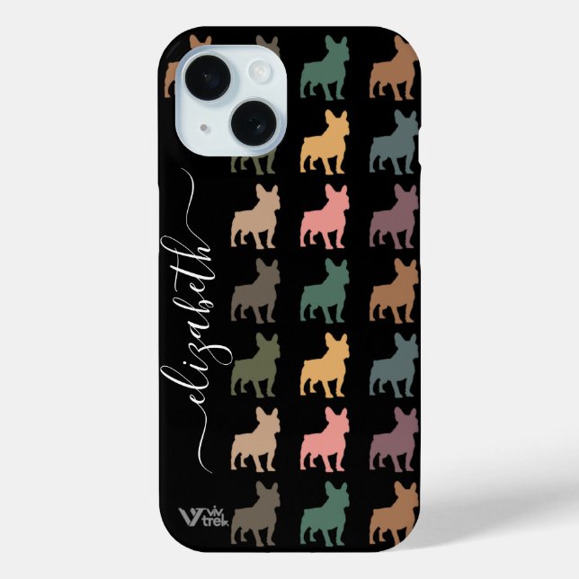Benutzerdefinierter Name Französische Bulldogge Vi Case-Mate iPhone Hülle (Rückseite)