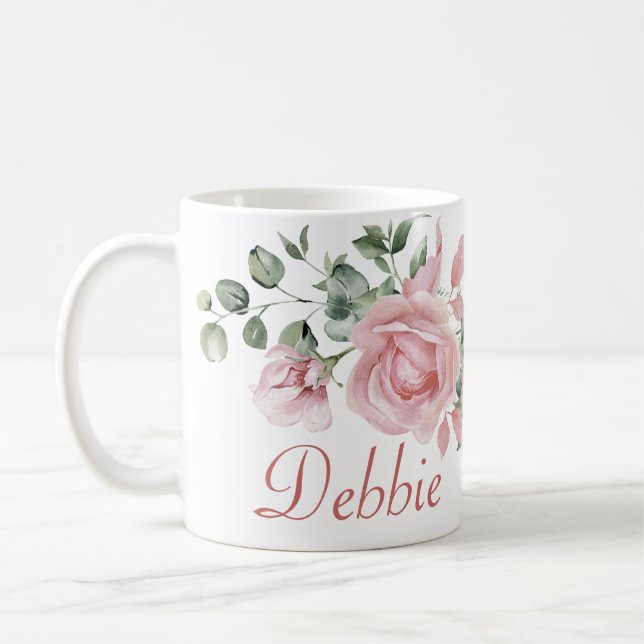 Benutzerdefinierter Name Frauen Geburtstag  Kaffeetasse (Links)