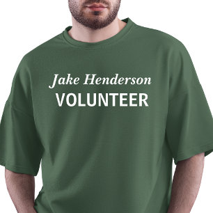 Benutzerdefinierter Name Freiwilliger T-Shirt
