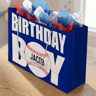 Benutzerdefinierter Name für Baseballspieler-Gebur Große Geschenktüte