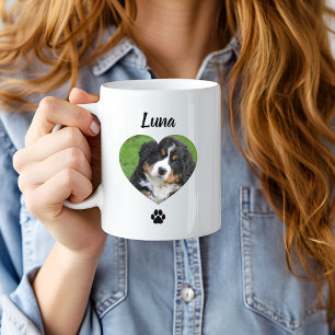 Benutzerdefinierter Name für Haustierfotos, modern Kaffeetasse