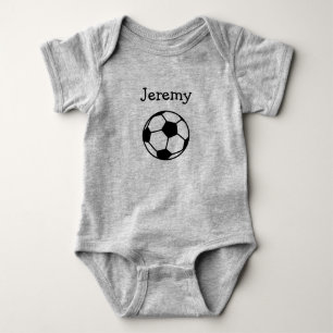 Benutzerdefinierter Name Fußball Baby Romper Bodys Strampler