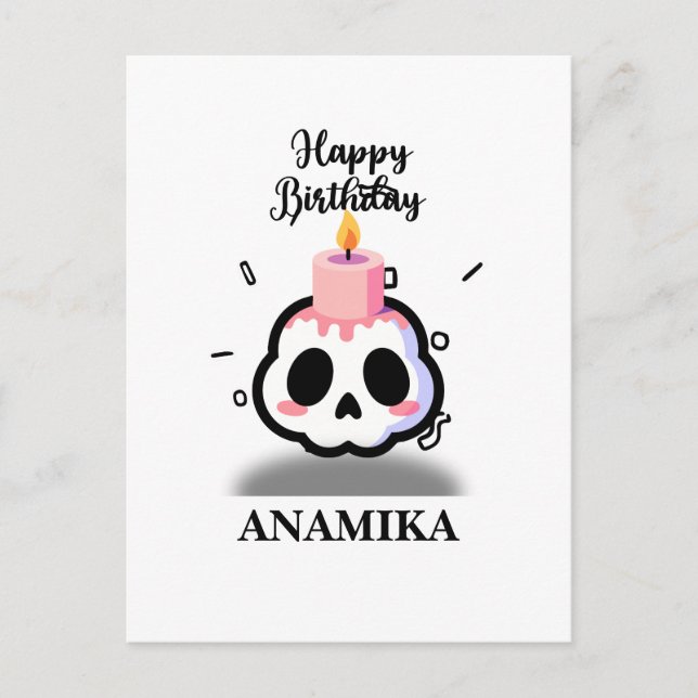 Benutzerdefinierter Name Geburtstag Postkarte (Vorderseite)
