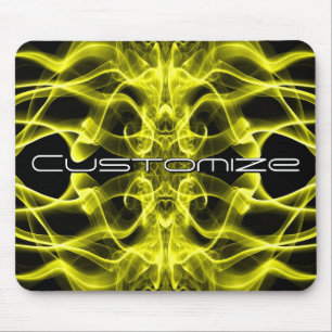 Benutzerdefinierter Name Gelber Rauch Symmetrische Mousepad