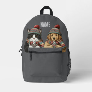 Benutzerdefinierter Name Geschätztes Jahr Katze Hu Bedruckter Rucksack