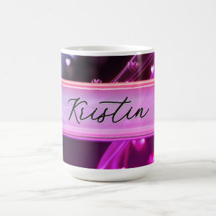 Benutzerdefinierter Name Girl Power Glas Persona Kaffeetasse