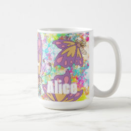 Benutzerdefinierter Name girly Wasserfarbe Schmett Kaffeetasse