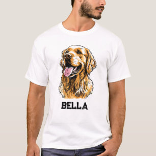 Benutzerdefinierter Name Golden Retriever Hund Por T-Shirt