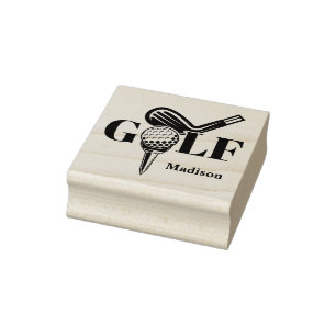 Benutzerdefinierter Name Golf Gummistempel