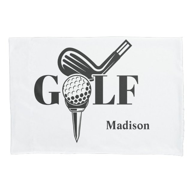 Benutzerdefinierter Name Golf Kissenbezug (Vorderseite)