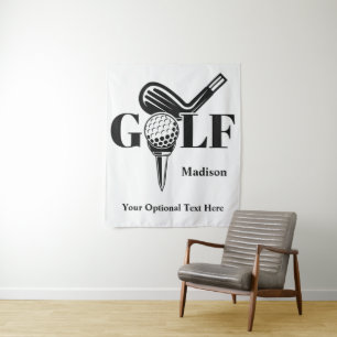 Benutzerdefinierter Name Golf Wandteppich
