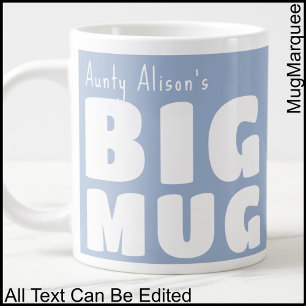 Benutzerdefinierter Name Großer Becher Blau C410 L Jumbo-Tasse