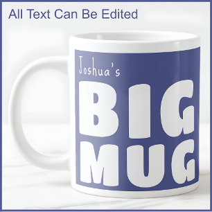 Benutzerdefinierter Name Großer Becher Blau C49 Lu Jumbo-Tasse