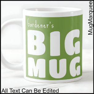 Benutzerdefinierter Name Großer Becher Grün C111 L Jumbo-Tasse