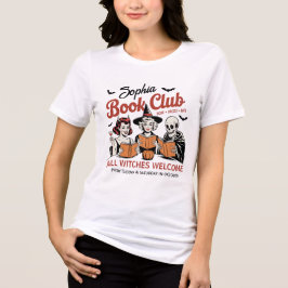 Benutzerdefinierter Name Halloween-Buchclub Tri-Blend Shirt