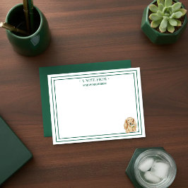 Benutzerdefinierter Name Handgezeichneter Dachshun Mitteilungskarte