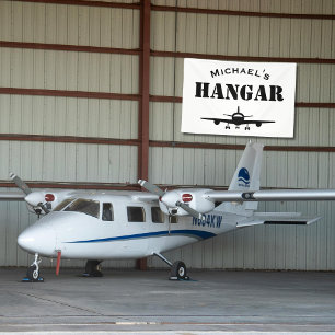 Benutzerdefinierter Name Hangar Flugzeug Pilot Luf Banner